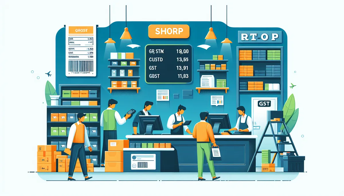 TallyPrime billing screen for a retail shop in Mumbai with barcode scanner